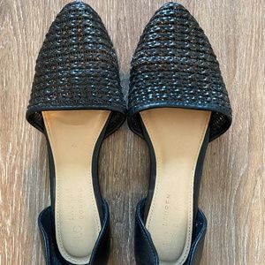 LC Lauren Conrad Woven Ballet Flats Black